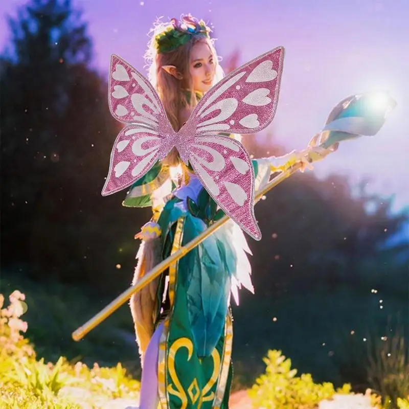 Mädchen Flügel Feen flügel funkelnde Mädchen Kostüm Schmetterling Flügel verkleiden Halloween Kostüm Engels flügel für Kinder Mädchen Jungen