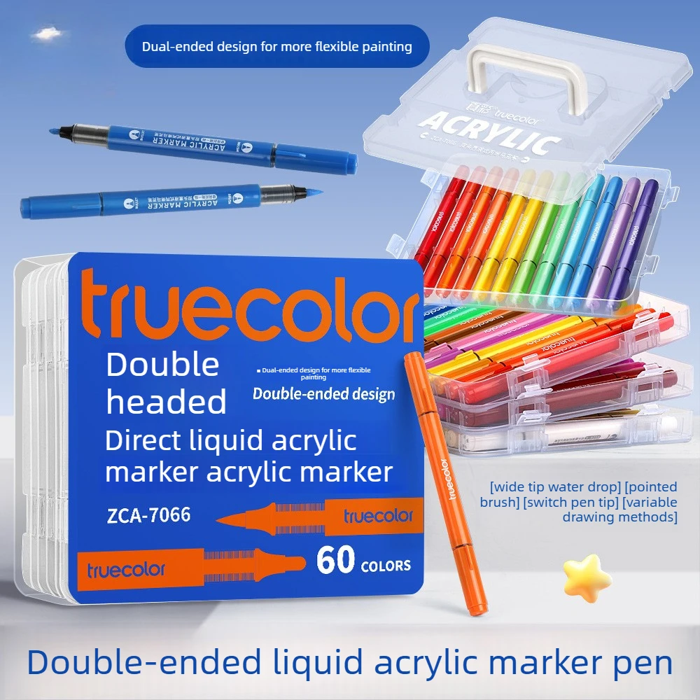 

24 Colors Dual Tip Acrylic Markers Direct Ink Variable Lines Quick Dry Waterproof Opaque For Professional Art On Glass Canvas St