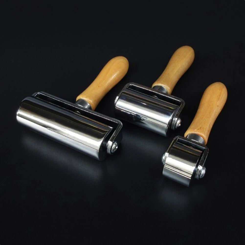 

100Mm Roller Premium Steel Pressing Tool For Smooth Edges Craft Bonding Diy Projects Leathercraft Roller Press