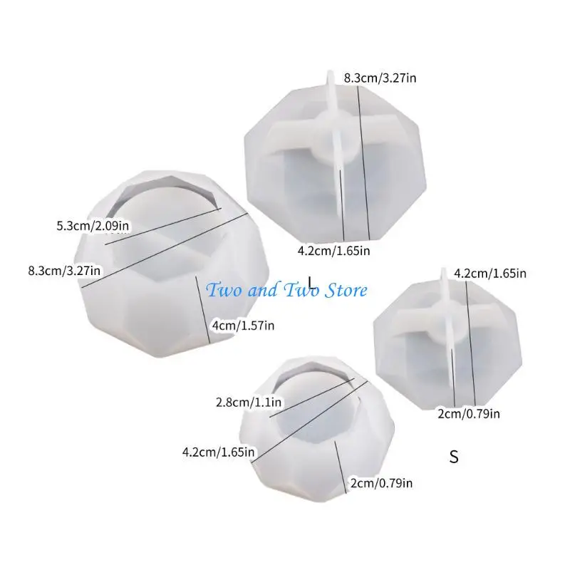 HX6F حامل تخزين معين مثمن قوالب قالب سيليكون شمعدان هندسي #6