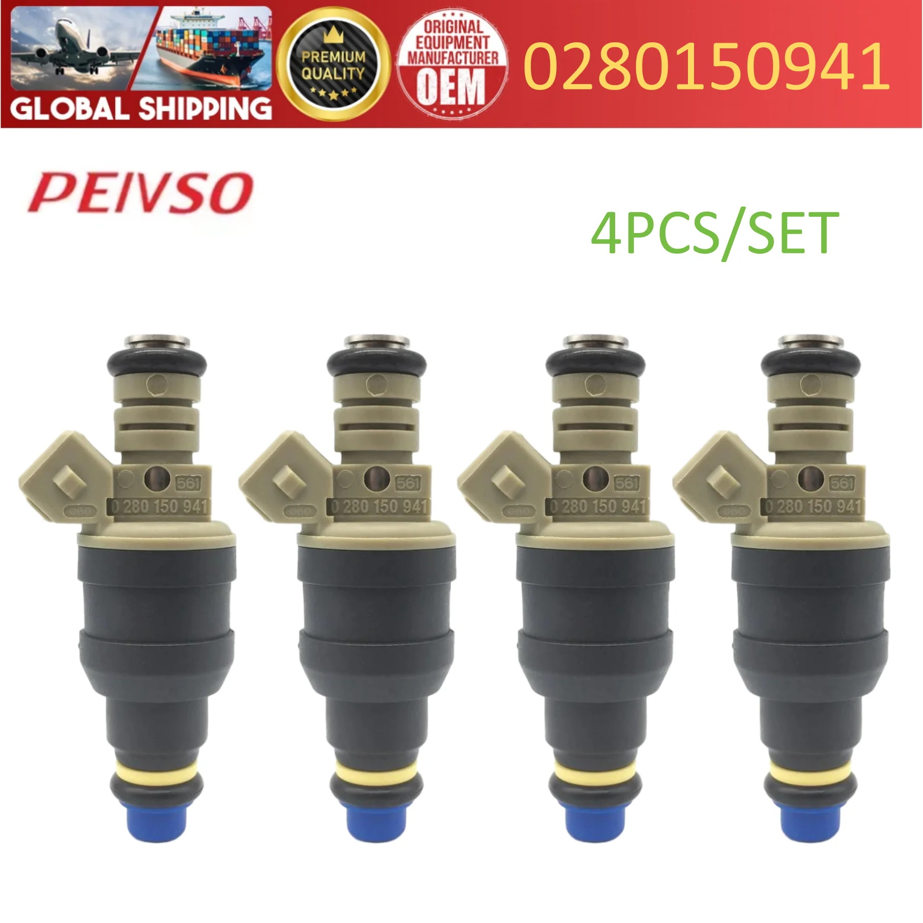 4pcs Fuel Injector  0280150941 For BMW K75 K1100 K1200 K75 K75T K75C
