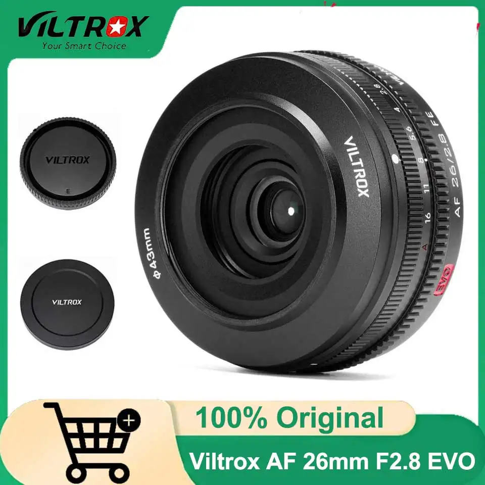 VILTROX 26mm F2.8 EVO Auto Focus Ultra-Thin Pancake Lens, FE Full Frame Prime Lens for Sony E-Mount A7RIII A7RIV Nikon Z5 Z6 Z7