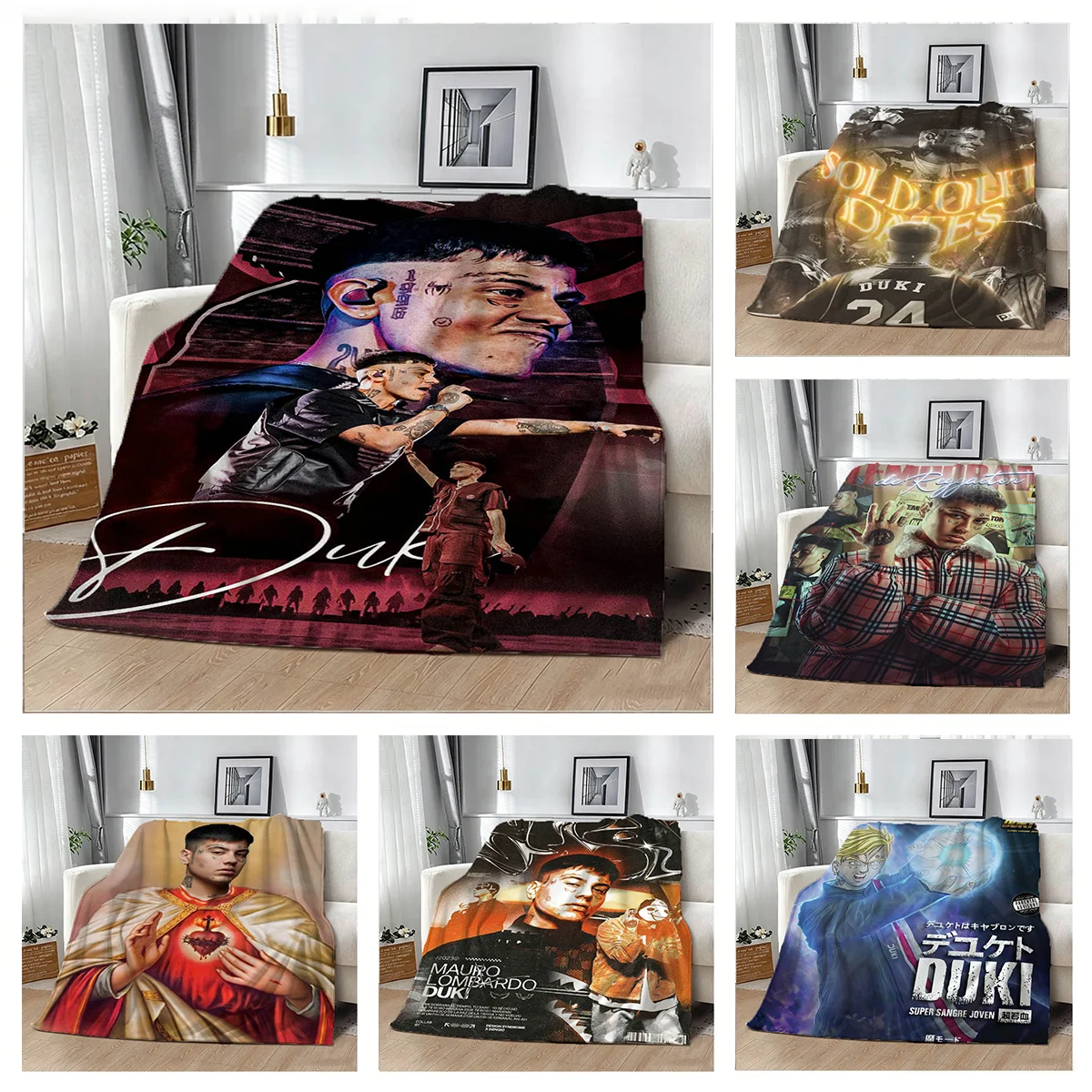 Couverture en flanelle 3D Singer D-Duki Rap Antes De Ameri, couverture douce, art pour la décoration intérieure, chambre à coucher, lit, canapé, pique-nique, cadeaux pour fans.