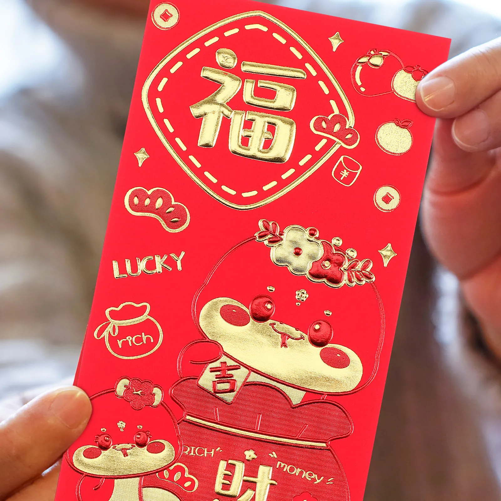 

36Pcs Gold Foil Red Packet Set Year of The Snake Chinese New Year Money Envelopes for Lucky Gifts Spring Festival Wedding