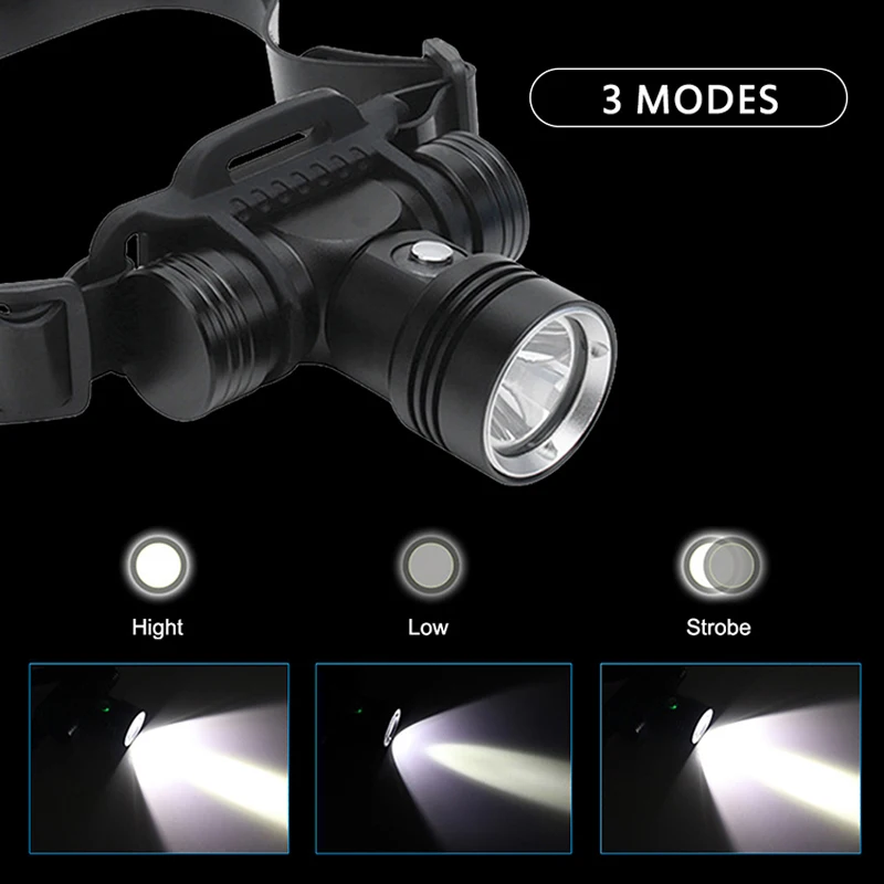 LED Diving Headlamp Rechargeable Underwater Head Lamp Torch