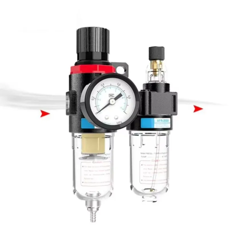 AFC-2000 Oil Water Separator Regulator Trap Filter Airbrush Air Compressor Pressure Reducing 1/4 1pc