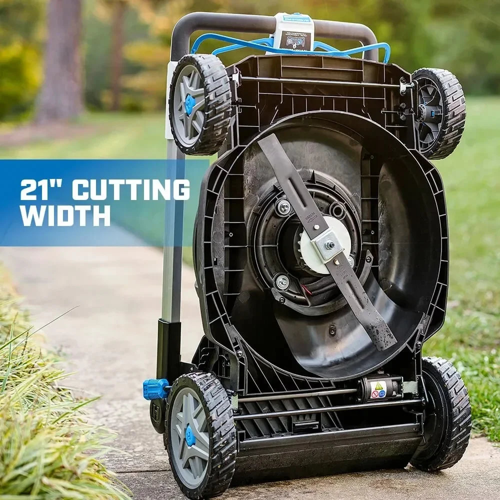 

B 40-Volt Supercharge 3-in-1 Self-Propelled Mower Kit (2) 6.0Ah Lithium-Ion Batteries FAST FOLD Handles for Easy Upright Storage