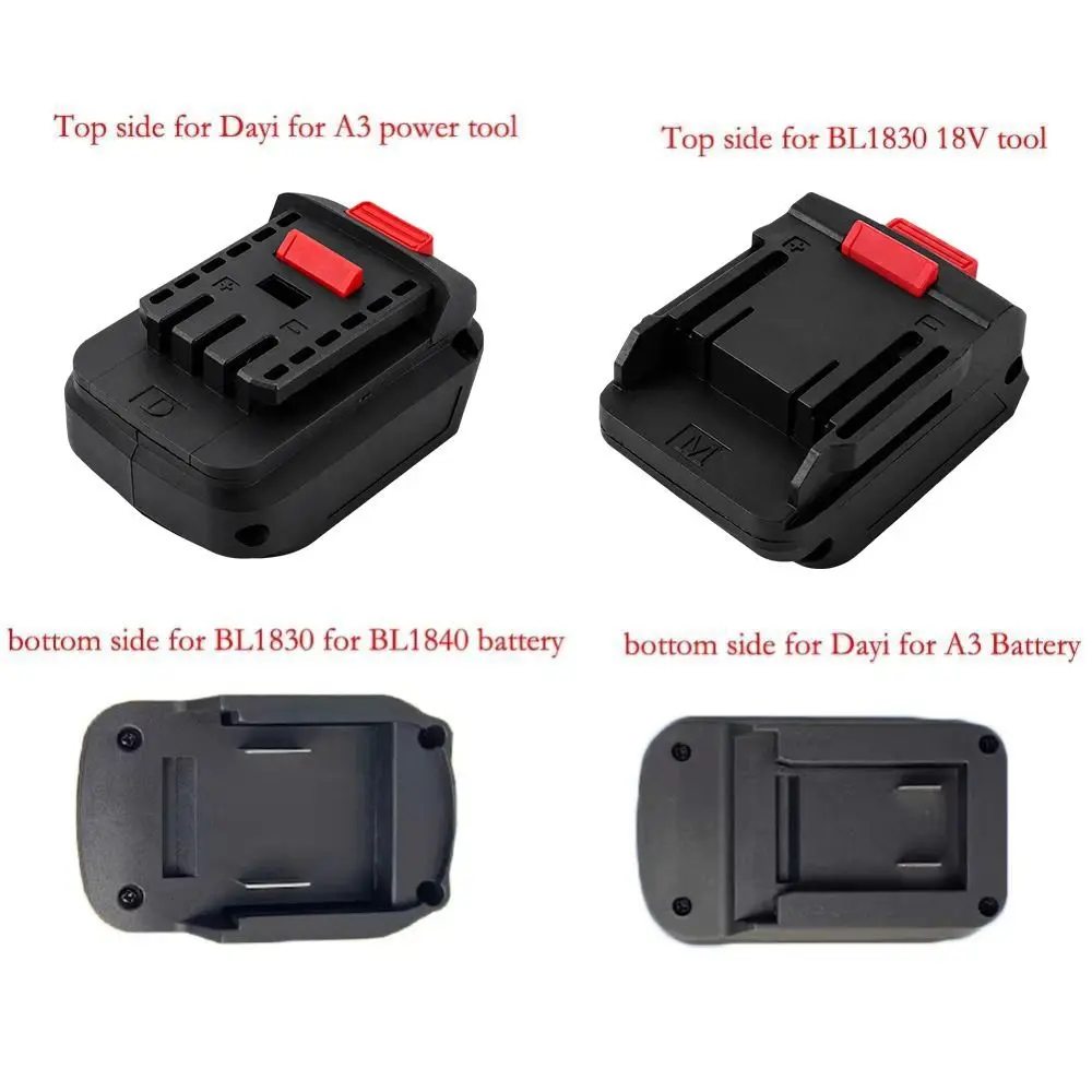 New 2 in 1 Lithium Battery Converter 18V Plastic Converter Base Battery Adapter Power Tool Adapter For Dayi Battery A3