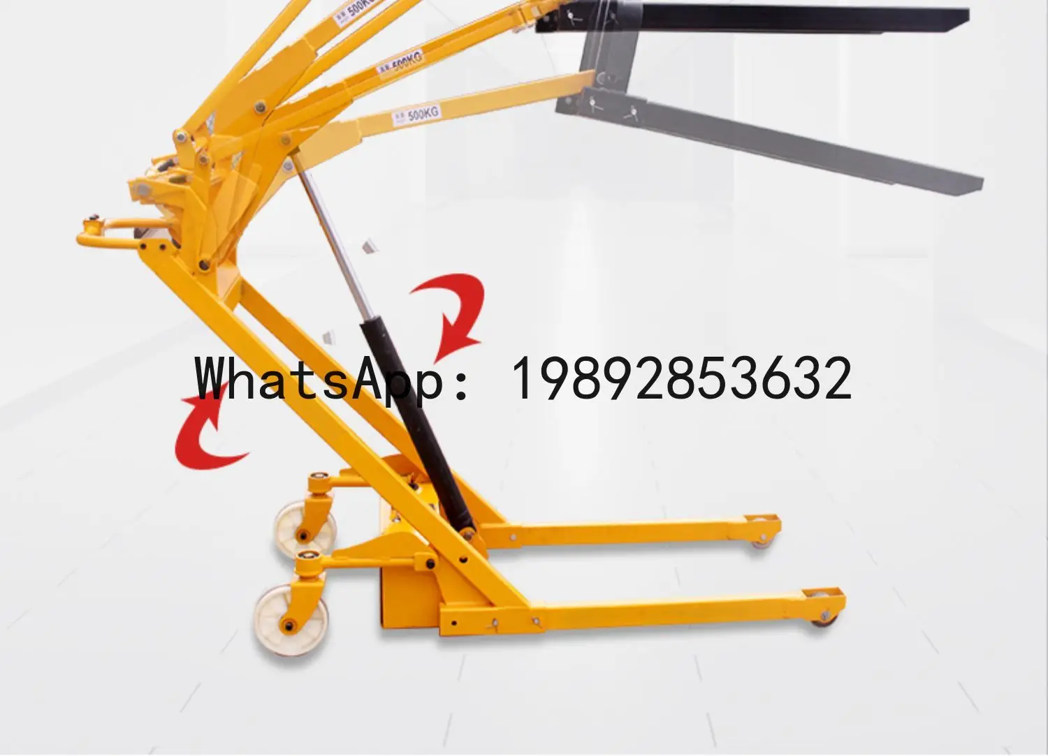 YFY Boom Arm Mobile Hydraulic Pallet Truck Forklift Foldable Loading and Unloading Truck Multifunctional Curved Arm Oil Drum