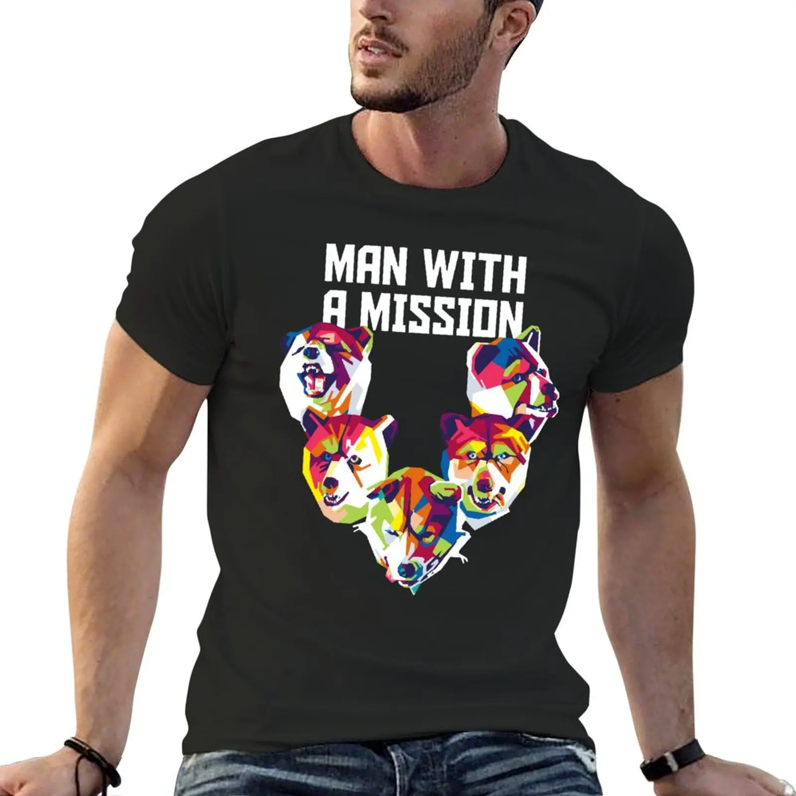 

Man with a mission band wpap popart T-Shirt vintage man t shirt graphic t shirt vintage mens vintage t shirts