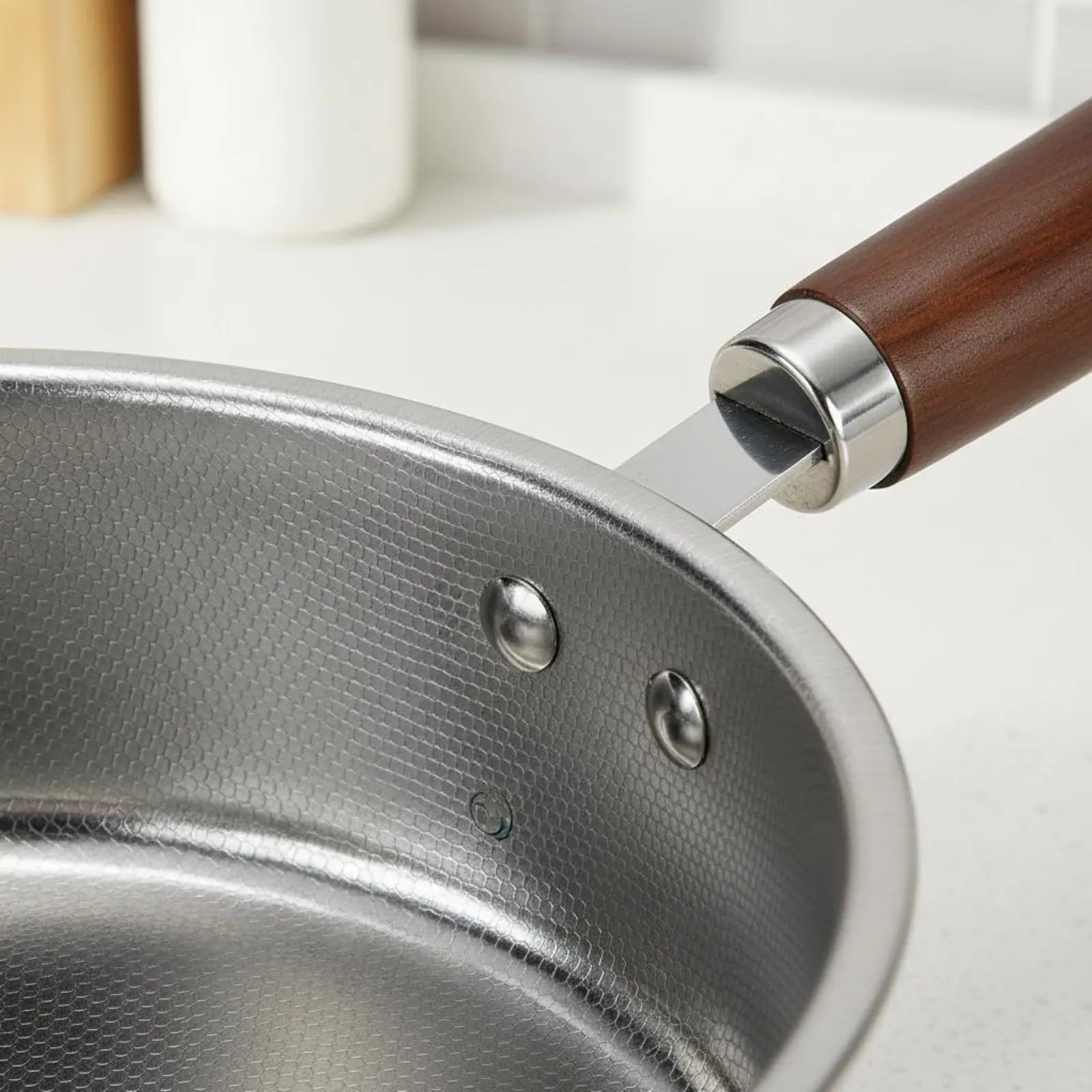 

304 Stainless Steel Frying Pan No Coating Nonstick Stainless Steel Skillet Thick Flat-Bottom Frying Pan Non Even Heating