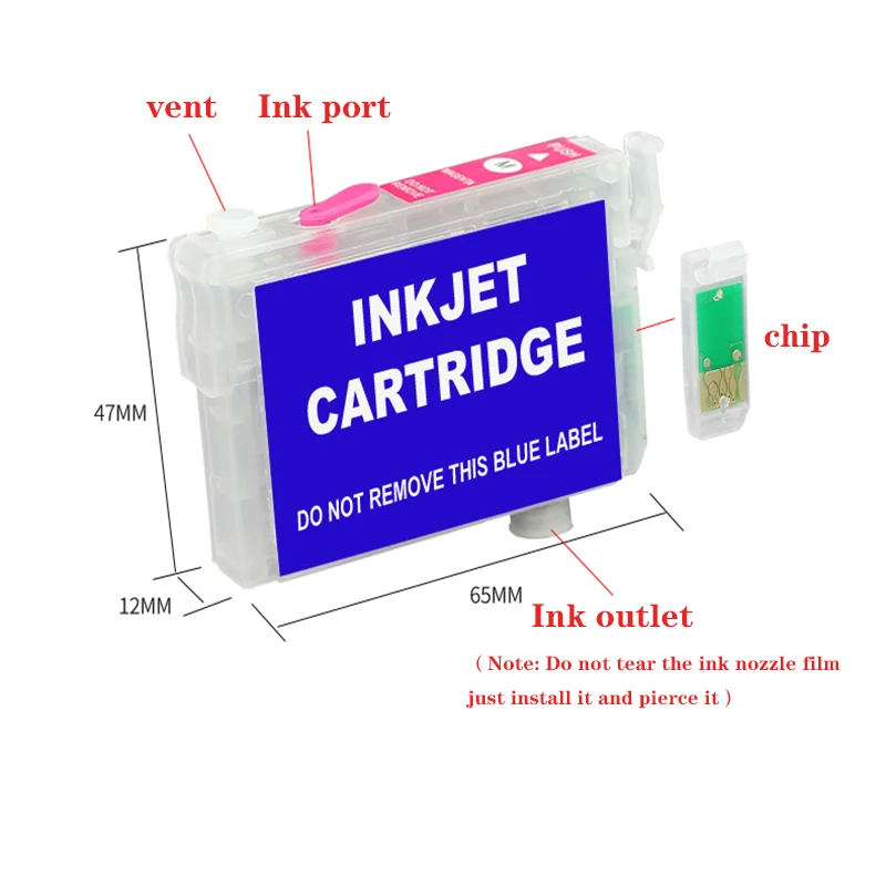 T0981 - T0986 Refillable Ink Cartridge for Epson Artisan 700 800 710 810 600 725 835 837 Printer