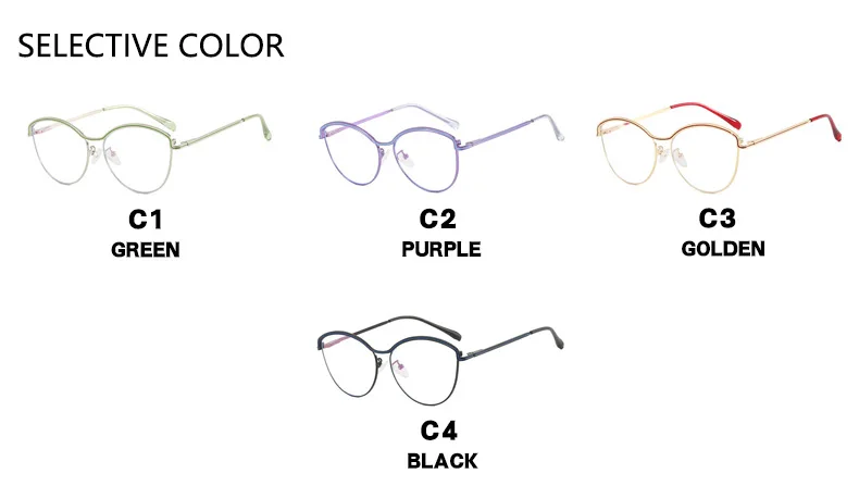 Neue Marke Design Vintage Metall Kreis Rahmen Photochrome Anti Blau Licht Frauen Rezept Lesebrille + 1,25 + 2,25 + 3,75 – Detail 6