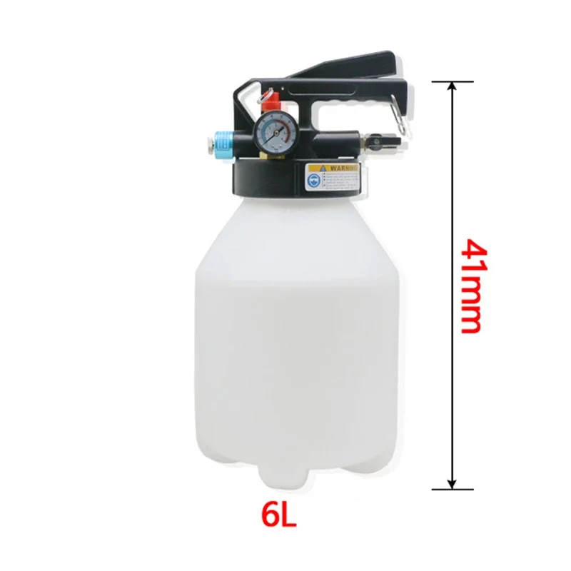 xmsj-6L Pneumatic Filler Transmission Fluid Tank Car Gearbox Grease Injector Filling Tools With 13Pcs ATF Adapters & Pressure Ga