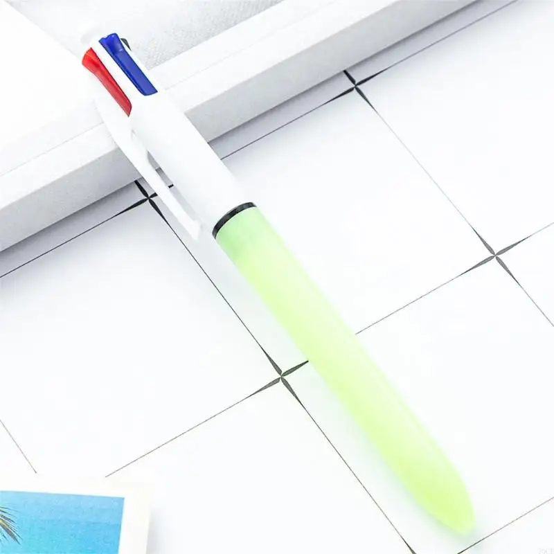 20CE 10Pcs Multicolored Pen 4-Color-in-1 Pen Retractable Ballpoint Pen, 1.0mm, Green, Blue, Redness, Black, for Office School