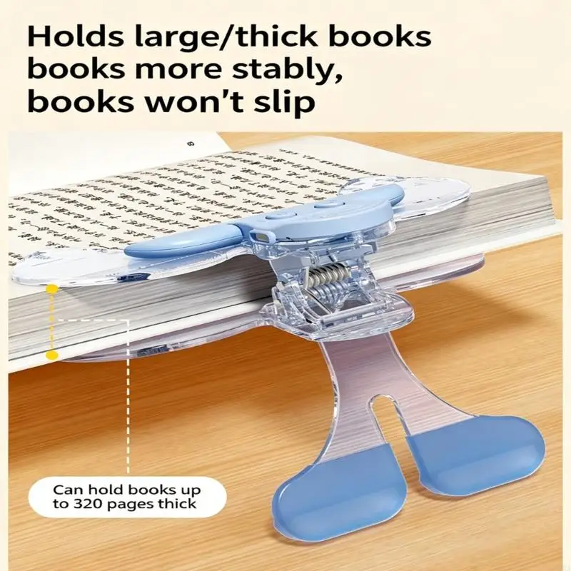 CORA Creative Book Holders Book Clamp Paperclip Bookmarks Label Planner Stable Page Clip For Students Reading School Home Travel
