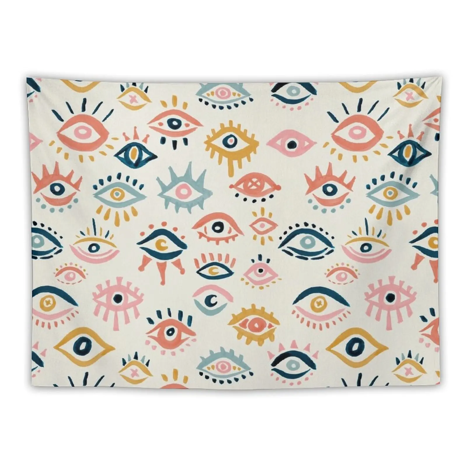 Mystic Eyes – Primary Palette Tapestry Wall Carpet Bedroom Organization And Decoration Bedroom Decor Tapestry