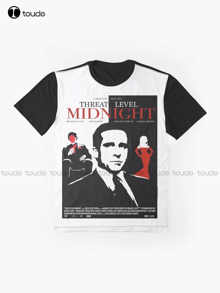 The Office: Threat Level Midnight Movie Poster Graphic Michael Scott T-Shirt Digital Printing Tee Shirts Streetwear Xxs-5Xl