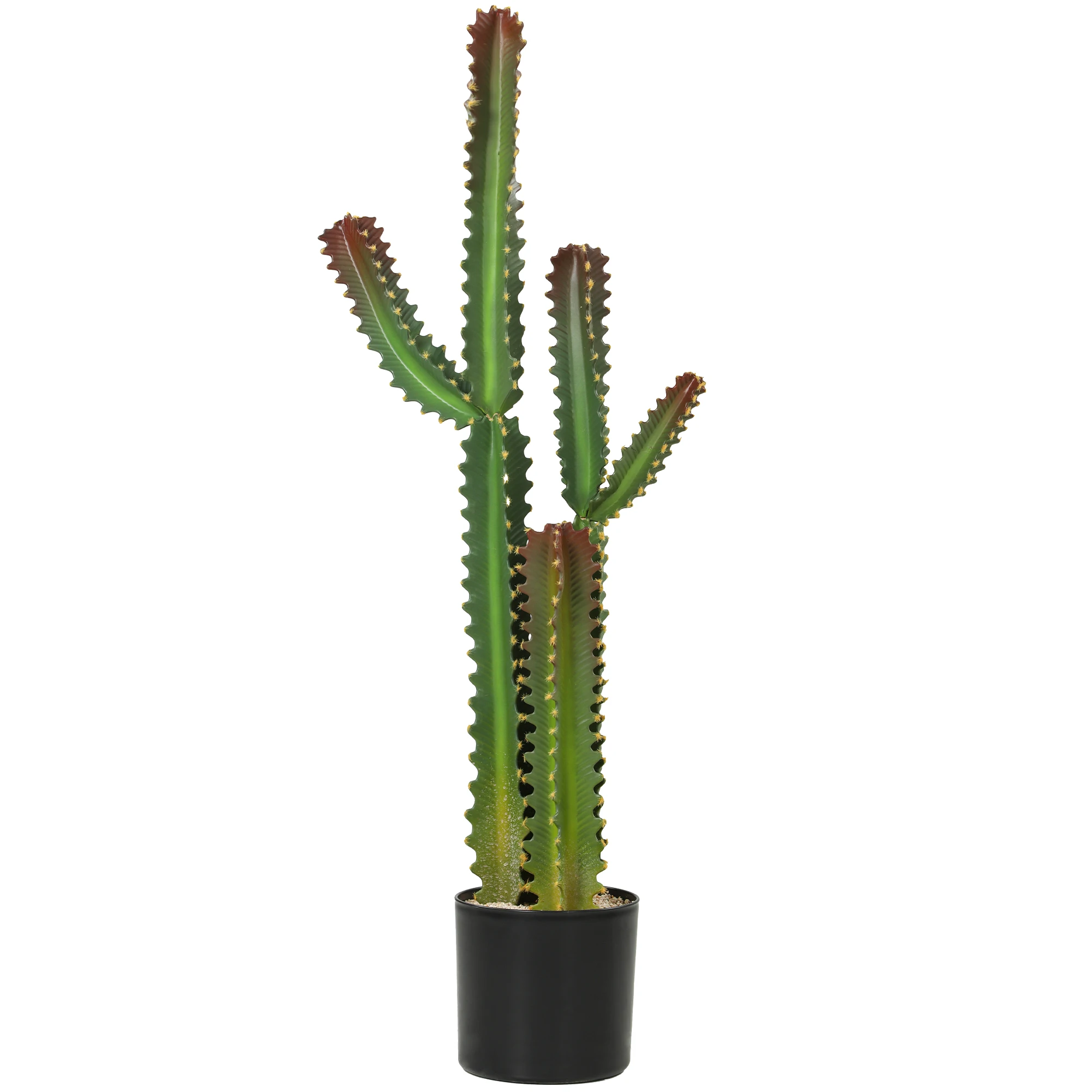 Plante artificielle intérieure 111 cm, arbre artificiel cactus en pot, pour maison, bureau, salon, chambre, vert