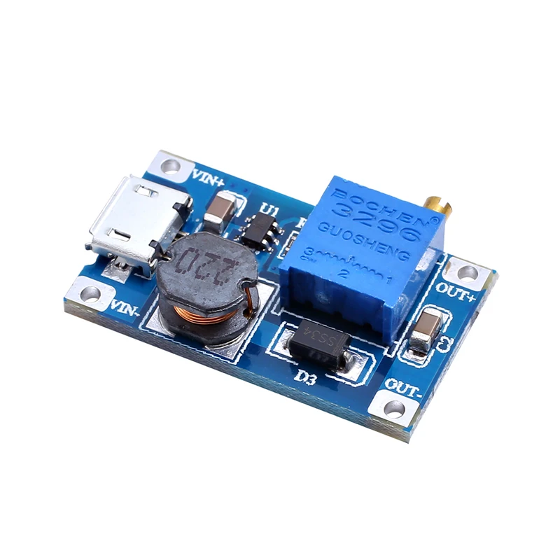 5PCS MT3608 DC-DC Step Up Converter Booster Power Supply Module Boost Step-up Board MAX output 28V 2A