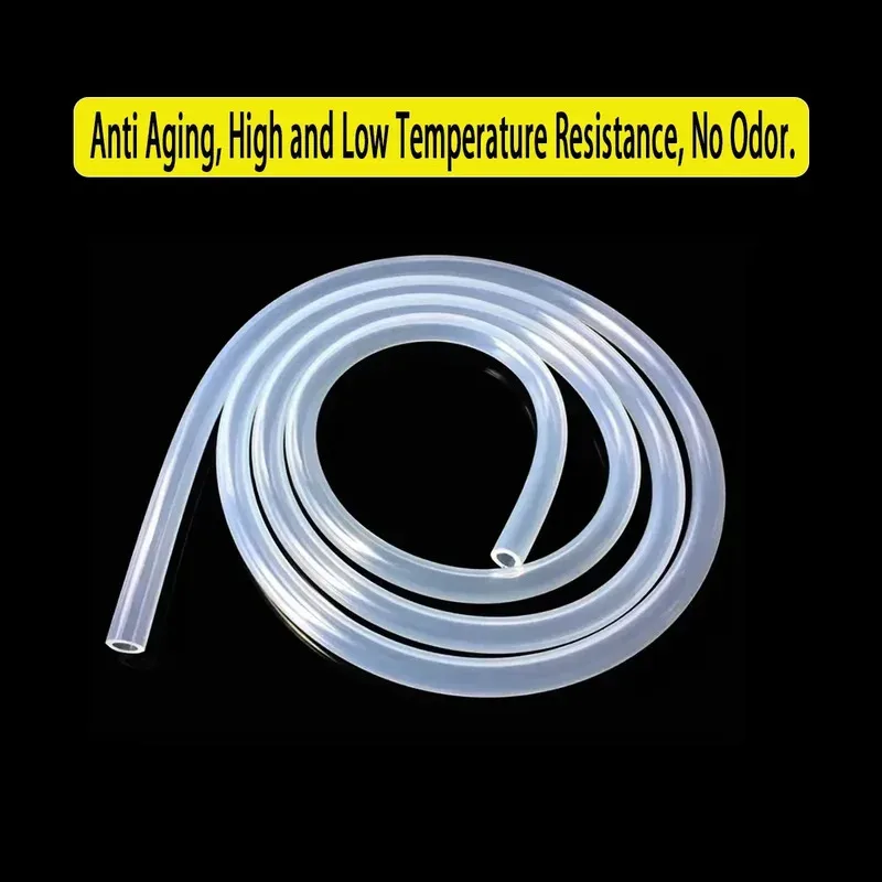 

1Meter Silicone Rubber Hose Transparent Food Grade ID10-40mm OD12-46mm Flexible Tube for Brewing Laboratory