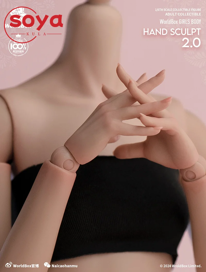 Worldbox AT209 1/6 Schaal 3 Paar Vervangbare Handen Model Bleke/Lichtbruine Huid Fit 12 "Vrouwelijke soldaat Action Figure Body