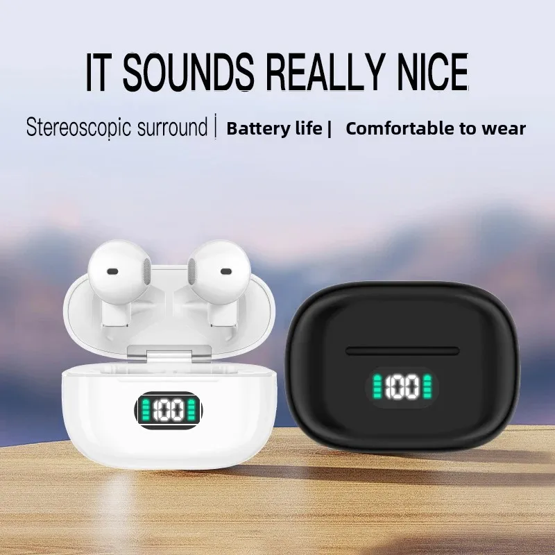 Soleeanre Wireless Sport Earphone Digital Display Headset Earbuds with Microphone Stereo for All Smartphones