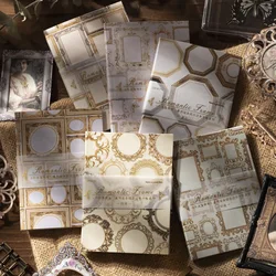 Álbum de diario decorativo Vintage, suministros de diario de chatarra hechos a mano, material de borde hueco, Creatividad de papel, 20 unids/lote por paquete