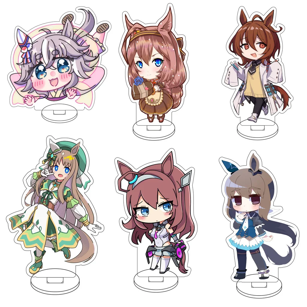 Figurine en acrylique de 10 cm, Anime Uma Musume: Pretty Derby Oguri Cap Mejiro McQueen Satono Diamond, figurine en acrylique, cadeaux mignons, ornements