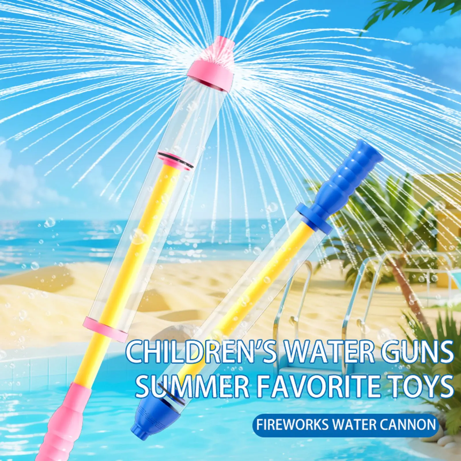 لعب الشاطئ، ألعاب مائية، الانجراف، معارك مائية، الألعاب النارية، البنادق المائية، ألعاب رش الماء للأطفال #1
