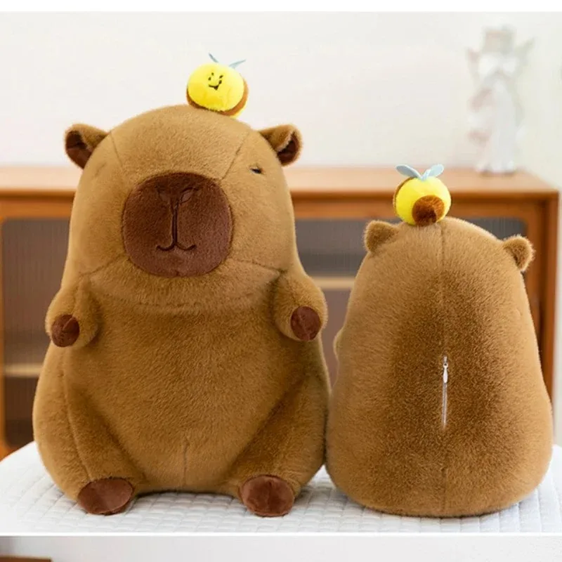23 cm Super mignon Capybara avec abeille Capibara peluche poupée géante Kawaii peluche poupée enfants enfants cadeau d'anniversaire jouets
