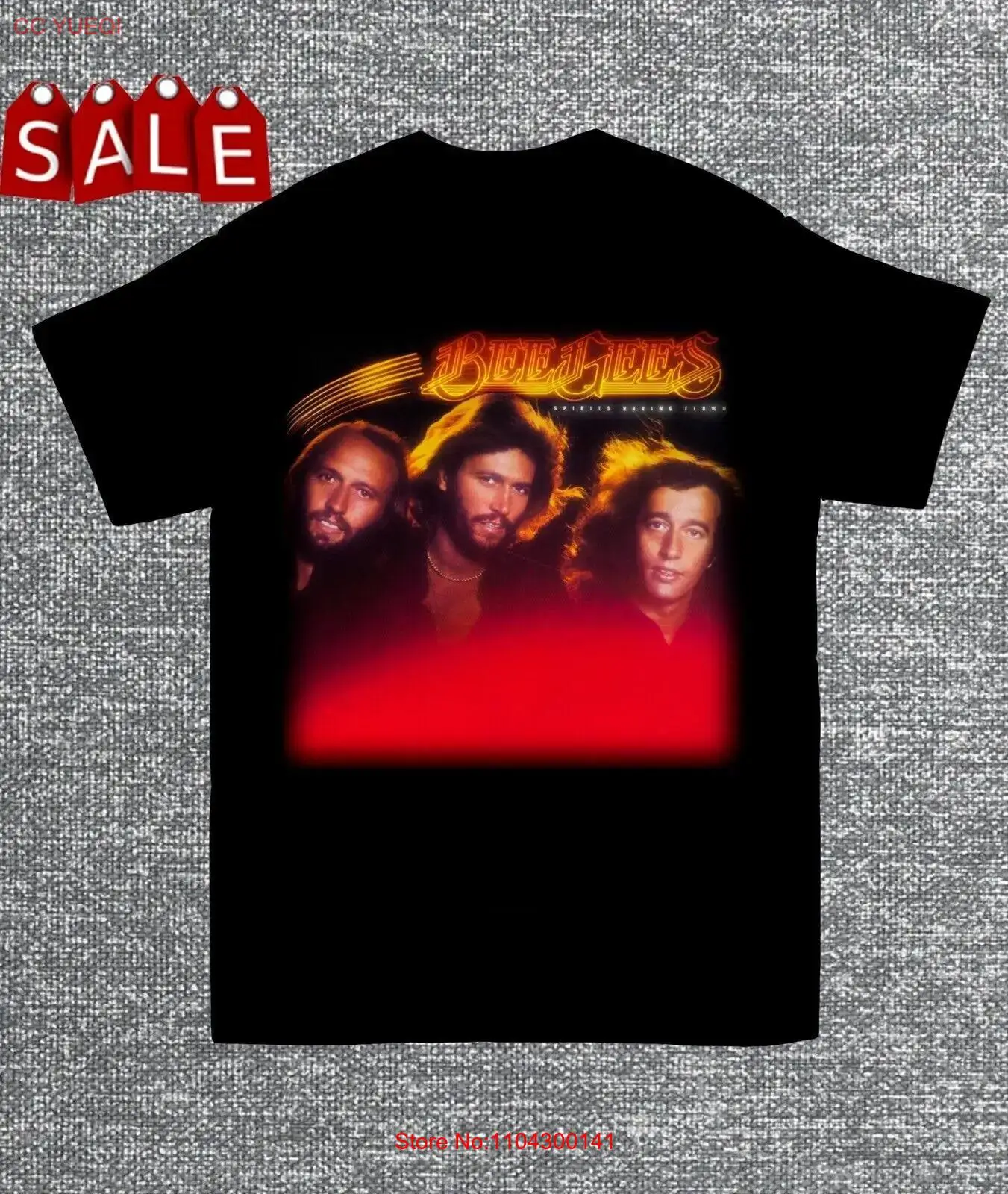 Bee Gees Cotton Black Unisex Short Sleeve T-Shirt