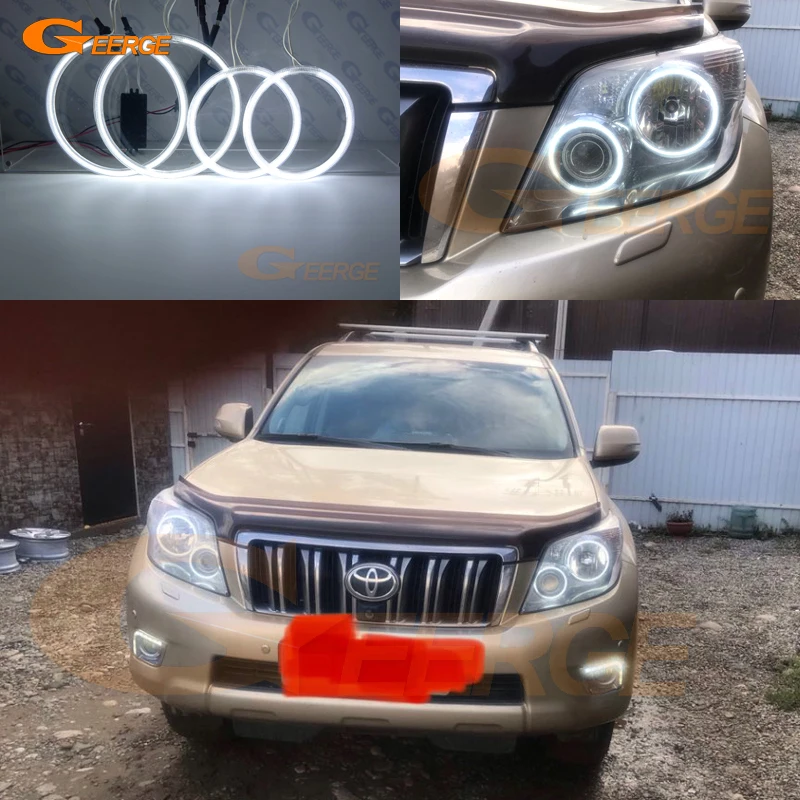 For Toyota Land Cruiser Prado J150 150 2009 2010 2011 2012 Excellent Ultra Bright CCFL Angel Eyes Halo Rings Light