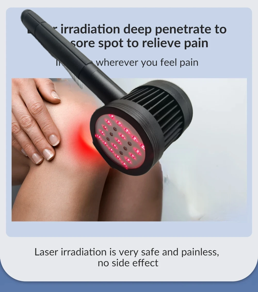 

Лазерный аппарат для глубокой лазерной терапии 808 нм для облегчения боли в коленях, руках и суставах, лечение артрита холодным лазером, для домашнего использования