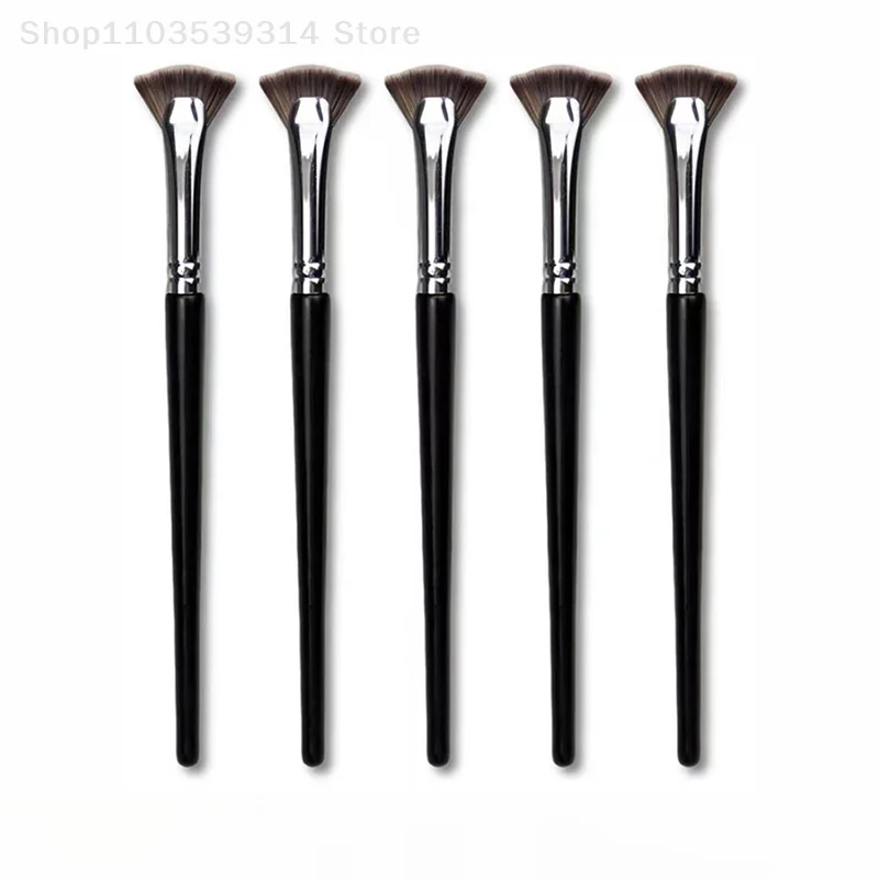 Brosse à cils en forme d'éventail, douce, sans perte, beauté professionnelle, pinceaux de maquillage, mascara, surligneur, poudre, outil de bavure, 1 pièce