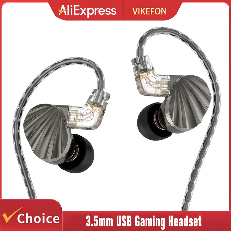In-Ear-Kopfhörer mit 6 dynamischen Treibern, Mikrofon, Stereo, Sport, HIFI, Subwoofer, Monitor-Ohrhörer, Geräuschunterdrückung