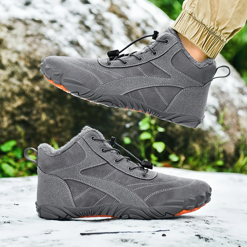 

New Plus-Size Outdoor Casual Sports Snow Boots - Winter Warm Fleece-Lined Non-Slip Hiking Shoes for Couples (Men & Women)