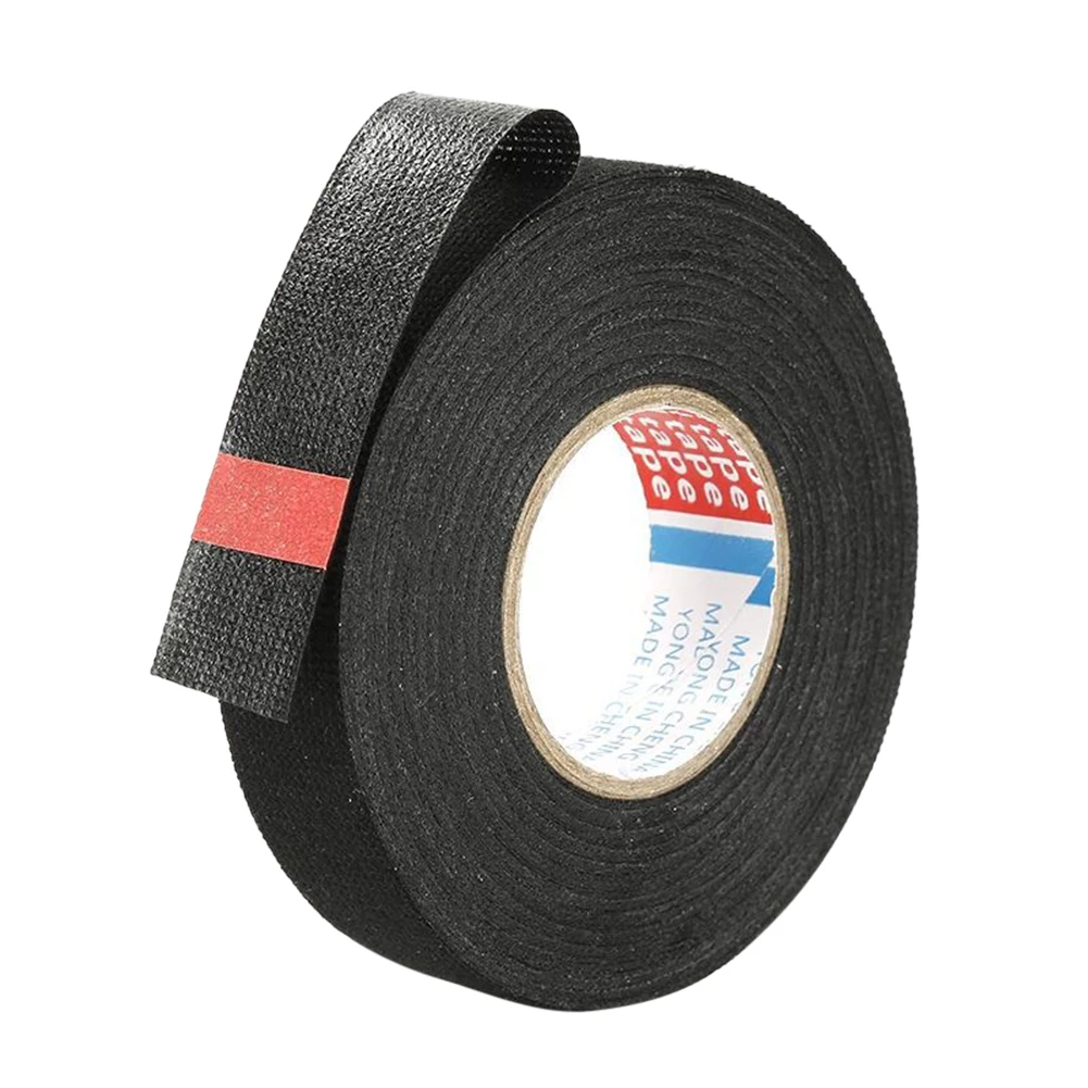 15meters Heat-resistant Adhesive Cloth Fabric Tape For Automotive Cable Tape Harness Wiring Loom 9/15/19MM Electrical Heat Tape