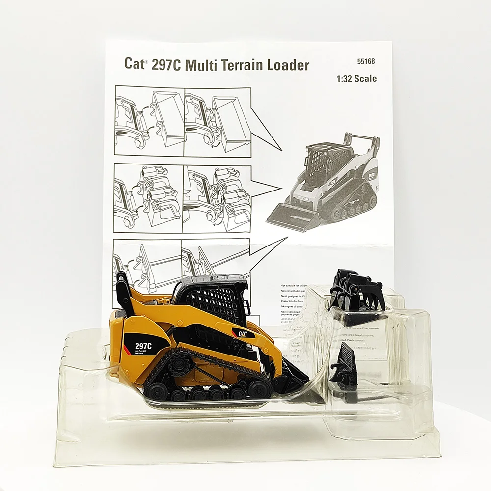 

Diecast 1:32 Scale CAT 297C Small Multi-purpose Dozer Crawler Construction Vehicle & Accessorie Alloy Model Collectible Toy Gift