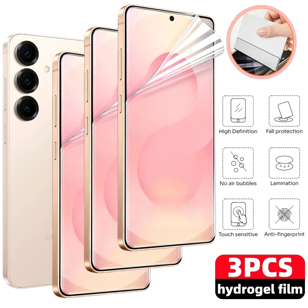 

3 шт. гидрогелевая пленка с полным покрытием для Samsung Galaxy S26 S25 S24 Ultra S23 S22 S21 Plus S25 Edge S24 S23 FE, защитная пленка для экрана HD