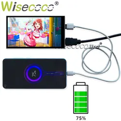 Wisecoco 6 Inch 2K Pocket Monitor 2560x1440  Raspberry Pi Monitor Built-in battery LCD Monitor Plug and Play Monitor