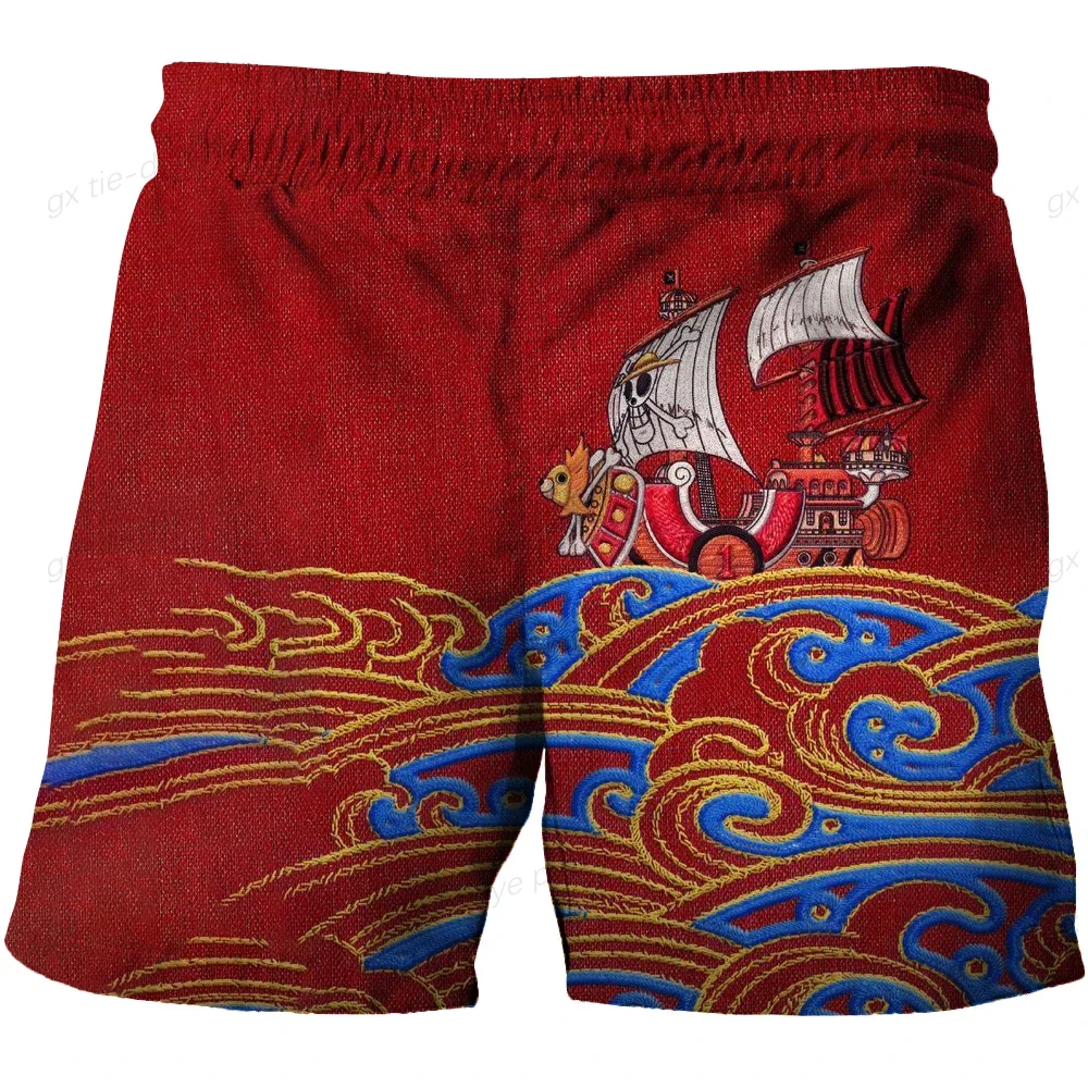 3d Cartoon Print Shorts Pants Fashion One Piece Luffy Pants for Kids Girls Boys Harajuku Beach Pants Children Couples Clothes