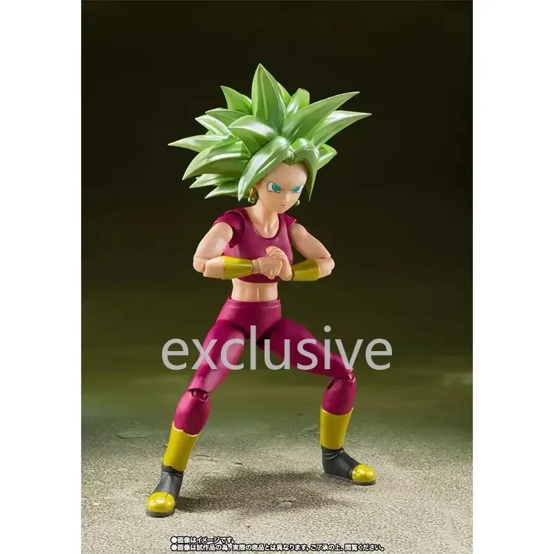 En Stock Original BANDAI S.H.Figuarts Dragon Ball Super Saiyan Kefla Anime modelo de figuras de acción juguetes colección regalos de vacaciones