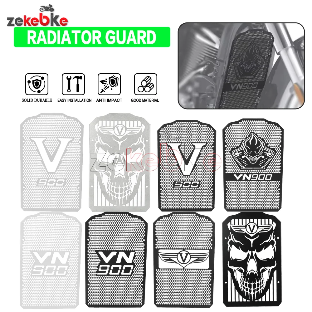 

FOR KAWASAKI VN900 Custom 2007-2019-2020-2021-2022-2023-2024 Motorcycle Parts Steel Radiator Cover Bezel Grille Guard Protector
