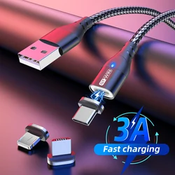Gtwin Magnetische Kabel Micro Type C Usb Snel Opladen Kabels Magneet Data Oplader Voor Iphone Samsung Huawei Xiaomi Snel Opladen 3a