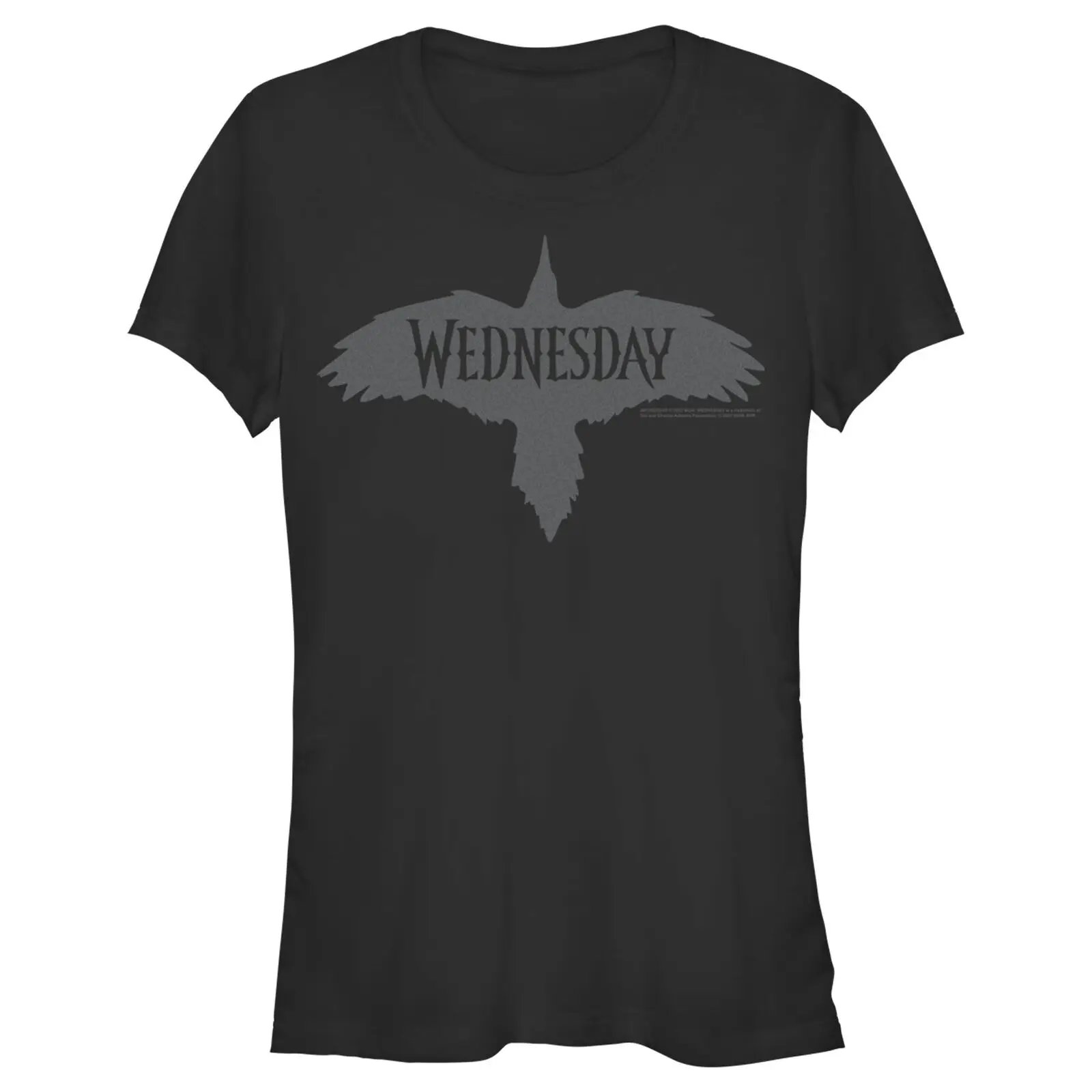 

Junior's Wednesday Raven Logo T-Shirt