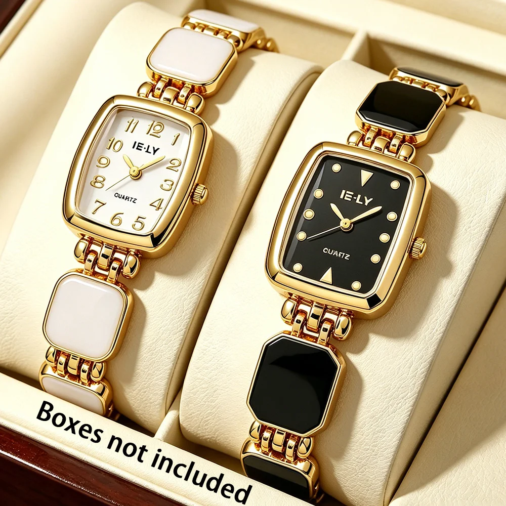 2pcs Ladies' Fashionable And Elegant Wristwatches, Daily Matching, The Best Gift For Girlfriends, Christmas And Thanksgiving.