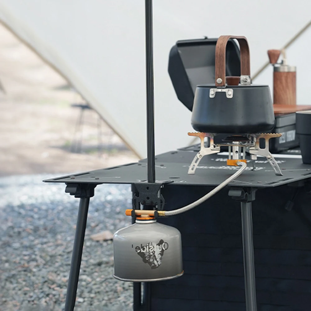 مخيم علبة الغاز حامل موقد خزان شماعات هوك علبة الغاز معلقة هوك التخييم اكسسوارات للسفر