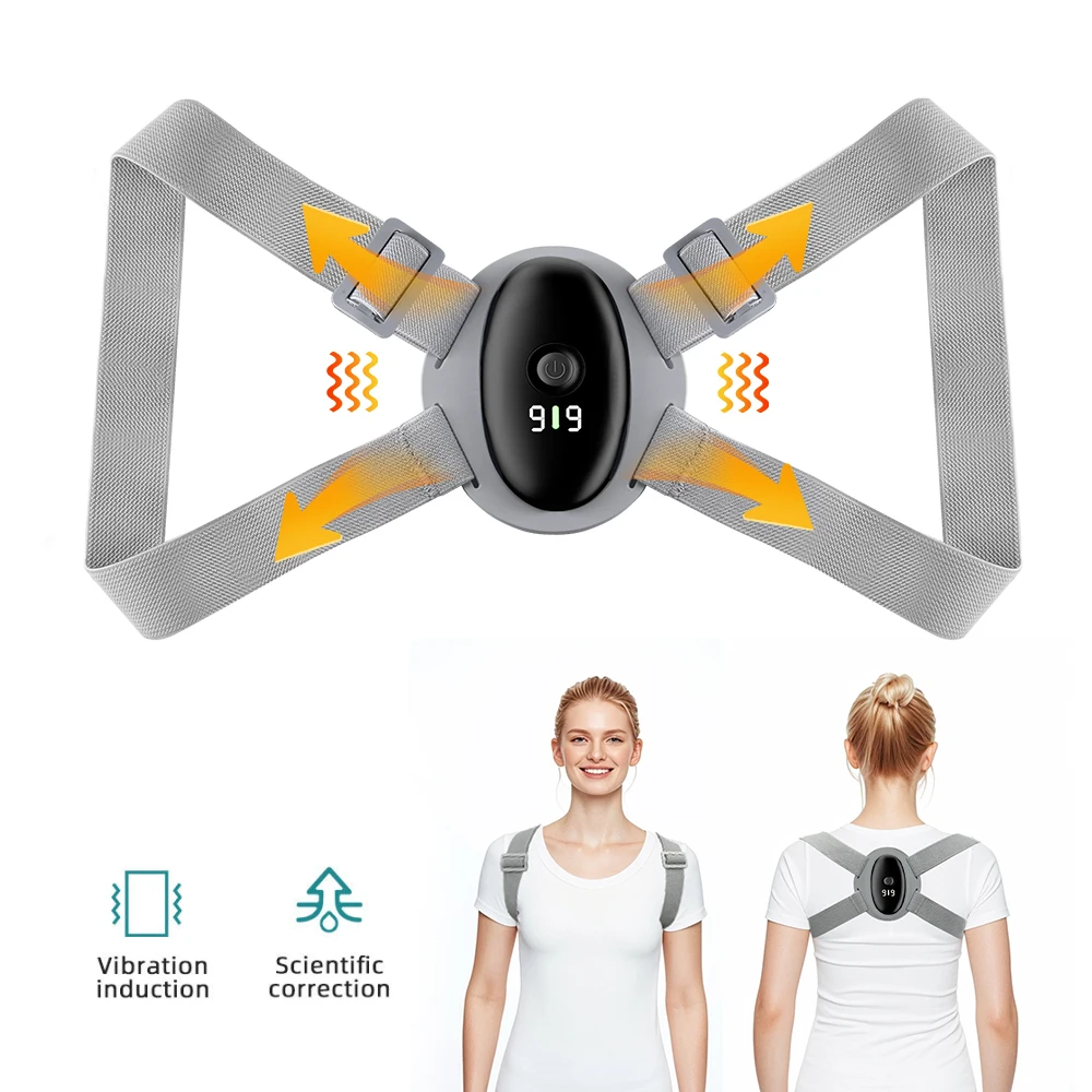 Ready to Ship Adjustable Smart Back Brace Spinal Support Posture Corrector Belt Posture Corrector Device for Men and Women