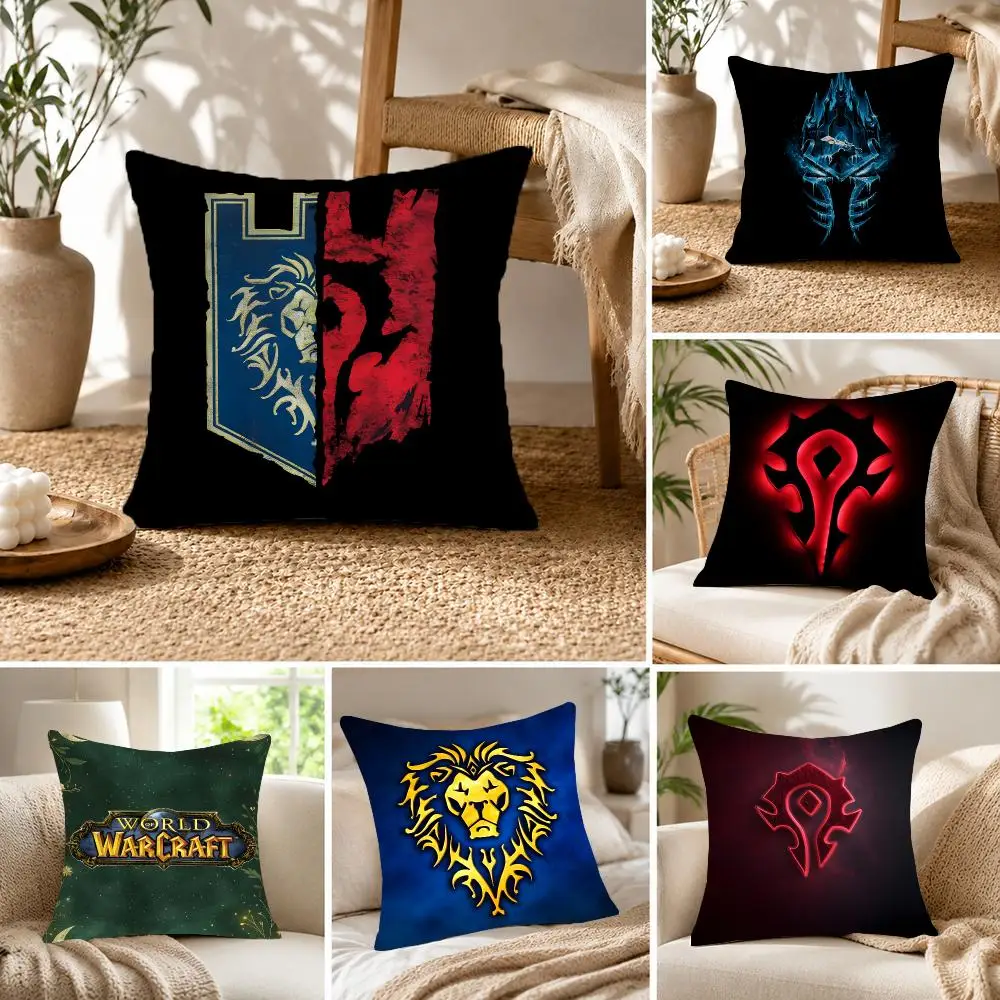 Game Mmorpg World Of Warcraft Cushion Cover Fluffy velvet Nordic style plush Living room sofa decorative